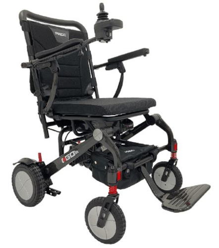 Silla de ruedas eléctrica plegable I-Go Carbon, marca Pride Mobility.